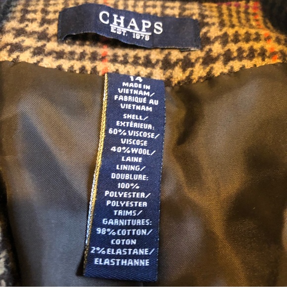 Chaps wool blend equestrian Blazer size 14 - Picture 9 of 14